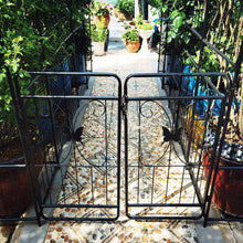 Load image into Gallery viewer, 86.6 In. Black Metal Garden Trellis Climbing Plants Support Rose Arch Outdoor Arch