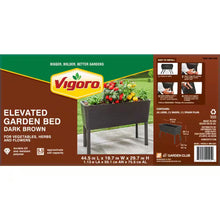 Load image into Gallery viewer, Large Brown Plastic Elevated Raised Garden Bed (19.8 In. L X 44.5 In. W X 15.3 In. H)
