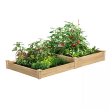 Load image into Gallery viewer, Original Natural Wood Cedar Rectangle Raised Garden Bed (96 In. L X 48 In. W X 10.5 In. H)