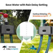 Load image into Gallery viewer, Wifi/Zigbee Automatic Water Timer with Gateway Dual Hose Garden Irrigation Watering System Sprinkler Programmer Support Alexa