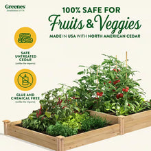 Load image into Gallery viewer, Original Natural Wood Cedar Rectangle Raised Garden Bed (96 In. L X 48 In. W X 10.5 In. H)