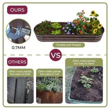 Load image into Gallery viewer, 5.6 Ft. Oval Brown Metal Garden Bed