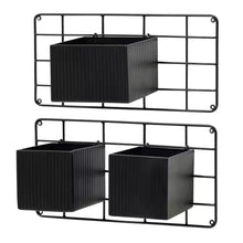 Load image into Gallery viewer, 10 In. H Kits and Accessories Iron Black Metal Vertical Wall Planters, Planter Stands