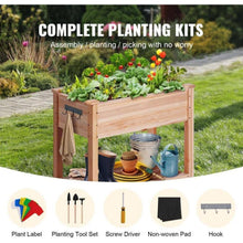 Load image into Gallery viewer, 33.9 In. L X 18.1 In. W X 30 In. H Wooden Raised Garden Bed Planter Box Flower Veget