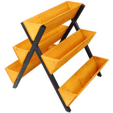 Load image into Gallery viewer, 34.6 In. X 29.5 In. X 32.6 In. Brown Wooden 3-Tier Raised Garden Bed with Legs-Kit for Flowers, Herbs, and Vegetables