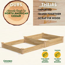 Load image into Gallery viewer, Original Natural Wood Cedar Rectangle Raised Garden Bed (96 In. L X 48 In. W X 10.5 In. H)