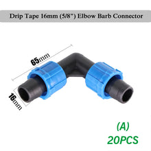 Load image into Gallery viewer, 20Pcs 16Mm 5/8 "Drip Irrigation with Elbow Tee End Plug Threaded Locking Connector Garden Agricultural Water Saving Ho