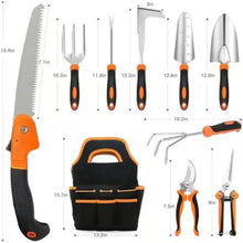 Load image into Gallery viewer, 10-Piece Garden Tool Set Stainless Steel Non-Slip Ergonomic Handle with Tote Bag Gift for Women Men Gardening
