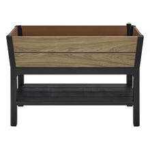 Load image into Gallery viewer, Oak Vinyl Resin Garden Bed Planter with Storage Shelf (44 In. L X 18 In. W X 31 In. H)