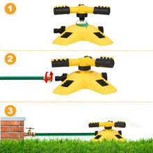 Load image into Gallery viewer, 360° Auto Rotating Lawn Sprinklers Garden Spray Grass Watering Irrigation System