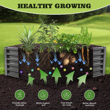 Load image into Gallery viewer, 70 In. Gray Metal Planter Box Raised Garden Bed for Planting Vegetables Flowers