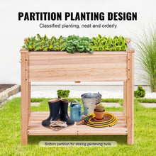 Load image into Gallery viewer, 33.9 In. L X 18.1 In. W X 30 In. H Wooden Raised Garden Bed Planter Box Flower Veget