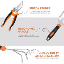 Load image into Gallery viewer, 10-Piece Garden Tool Set Stainless Steel Non-Slip Ergonomic Handle with Tote Bag Gift for Women Men Gardening