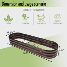 Load image into Gallery viewer, 5.6 Ft. Oval Brown Metal Garden Bed
