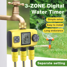 Load image into Gallery viewer, New Three/One Way Automatic Plant Irrigator Water Timer Garden Irrigation Watering System Sprinkler Sprinkler Programmer Tools