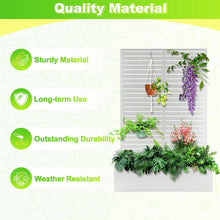 Load image into Gallery viewer, 47 In. X 16 In. X 71 In. White Metal Raised Garden Planter Box with Trellis for Climbing Plants and Cucumbers
