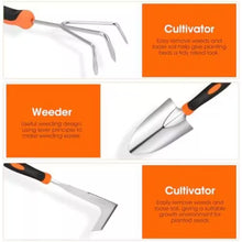 Load image into Gallery viewer, 10-Piece Garden Tool Set Stainless Steel Non-Slip Ergonomic Handle with Tote Bag Gift for Women Men Gardening