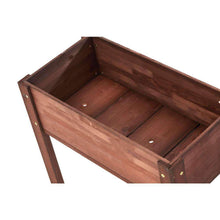 Load image into Gallery viewer, 29 In. Inner Length Brown Wood Rectangle Outdoor Raised Garden Bed Raised Planter Boxes with Legs (1-Pack)