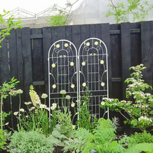 Load image into Gallery viewer, 71 In. Cream White Metal Garden Trellis for Climbing Plants Rustproof Outdoor Flower Support (4-Pack)