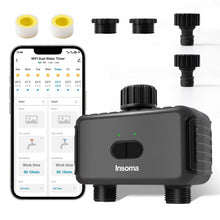 Load image into Gallery viewer, Wifi/Zigbee Automatic Water Timer with Gateway Dual Hose Garden Irrigation Watering System Sprinkler Programmer Support Alexa