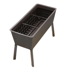 Load image into Gallery viewer, Large Brown Plastic Elevated Raised Garden Bed (19.8 In. L X 44.5 In. W X 15.3 In. H)