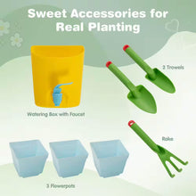 Load image into Gallery viewer, Wooden Potting Bench for Kids with See-Through Window Planter Box Garden Trellis