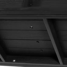Load image into Gallery viewer, 46 In. L X 17 In. W X 28 In. H Black Plastic Wood Raised Garden Bed with Tools, Water Resistant Elevated Planter Box