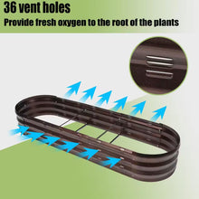 Load image into Gallery viewer, 5.6 Ft. Oval Brown Metal Garden Bed