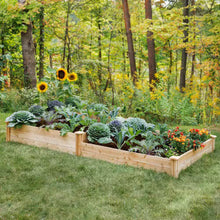Load image into Gallery viewer, Original Natural Wood Cedar Rectangle Raised Garden Bed (96 In. L X 48 In. W X 10.5 In. H)