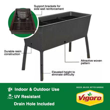 Load image into Gallery viewer, Large Brown Plastic Elevated Raised Garden Bed (19.8 In. L X 44.5 In. W X 15.3 In. H)
