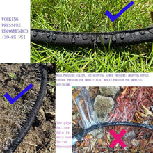 Load image into Gallery viewer, 100 Ft. Flat Soaker Hose W/ Stakes for Garden, Linkable Drip Hose for DIY Irrigation System, Dual-Layer Leak-Free Design