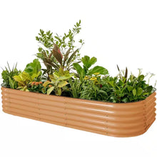 Load image into Gallery viewer, Raised Garden Bed Kit, 17 In. Tall 10-In-1 Modular, Metal Planter Box for Vegetables, Flowers, Herbs, Terra Cotta