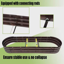 Load image into Gallery viewer, 5.6 Ft. Oval Brown Metal Garden Bed