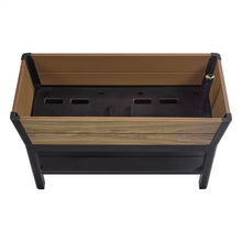 Load image into Gallery viewer, Oak Vinyl Resin Garden Bed Planter with Storage Shelf (44 In. L X 18 In. W X 31 In. H)