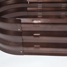 Load image into Gallery viewer, 5.6 Ft. Oval Brown Metal Garden Bed