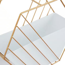 Load image into Gallery viewer, 10In. Medium White Metal Geometric Indoor Outdoor Hanging Wall Planter (2- Pack)