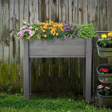 Load image into Gallery viewer, 29 In. Inner Length Grey Wood Rectangle Outdoor Raised Garden Bed Raised Planter Boxes with Legs (1-Pack)