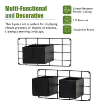 Load image into Gallery viewer, 10 In. H Kits and Accessories Iron Black Metal Vertical Wall Planters, Planter Stands