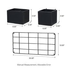 Load image into Gallery viewer, 10 In. H Kits and Accessories Iron Black Metal Vertical Wall Planters, Planter Stands