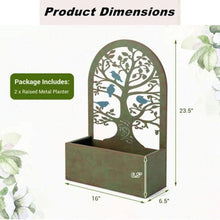 Load image into Gallery viewer, 2-Pack Metal Wall Planters W/Trellis for Climbing Plants-Indoor/Outdoor Use