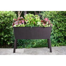 Load image into Gallery viewer, Large Brown Plastic Elevated Raised Garden Bed (19.8 In. L X 44.5 In. W X 15.3 In. H)