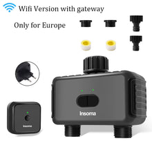 Load image into Gallery viewer, Wifi/Zigbee Automatic Water Timer with Gateway Dual Hose Garden Irrigation Watering System Sprinkler Programmer Support Alexa