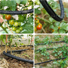 Load image into Gallery viewer, 100 Ft. Flat Soaker Hose W/ Stakes for Garden, Linkable Drip Hose for DIY Irrigation System, Dual-Layer Leak-Free Design