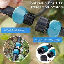 Load image into Gallery viewer, 25 Ft Flat Soaker Hose with Stake, Linkable Drip Irrigation System for Garden, Saves 82% Water, Leak-Free Design