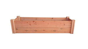 GroGardens 1' x 4' x 11" Redwood Raised Garden Bed, Grow Fresh Vegetables, Herbs, Flowers. Chemical Free, All Natural, Organic Raised Garden Bed, Tool-Free, No Tools Required.