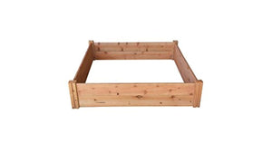 GroGardens 4' x 4' x 11" Redwood Raised Garden Bed, Grow Fresh Vegetables, Herbs, Flowers. Chemical Free, All Natural, Organic Raised Garden Bed, Tool-Free, No Tools Required.