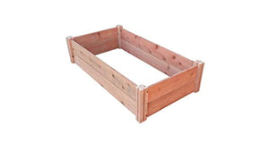 GroGardens 2' x 4' x 11 Redwood Raised Garden Bed, Grow Fresh Vegetables, Herbs, Flowers. Chemical Free, All Natural, Organic Raised Garden Bed, Tool-Free, No Tools Required.
