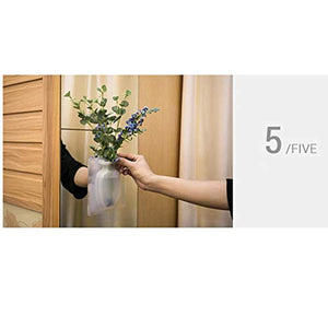 Sundlight Silicone Magic Vase Wall-Mounted Small Vase Sticky Vase Stick on The Wall,Flower Container for Home and Offices,Reusable Flower Pot fit Decor