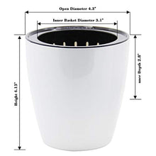 Load image into Gallery viewer, SAND MINE Self Watering Planter White Flower Pot (6, S)