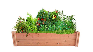 GroGardens 1' x 4' x 11" Redwood Raised Garden Bed, Grow Fresh Vegetables, Herbs, Flowers. Chemical Free, All Natural, Organic Raised Garden Bed, Tool-Free, No Tools Required.